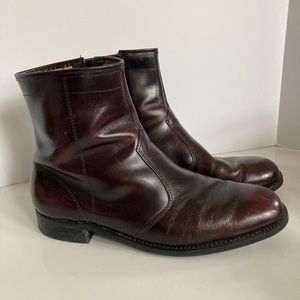 Vintage Men’s Leather Ankle Zip Boots Size 10